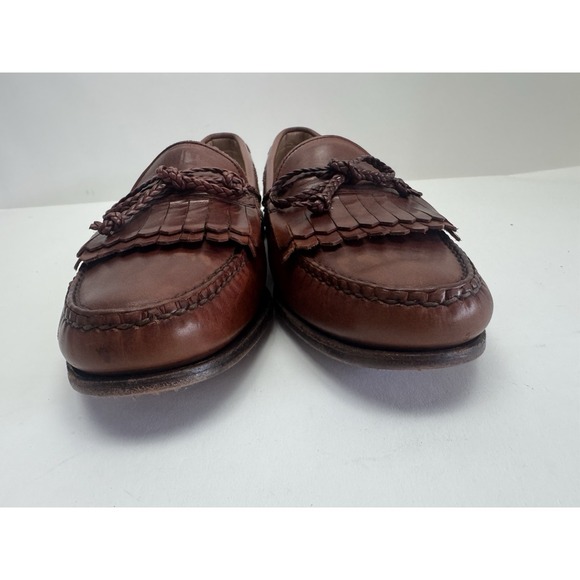 Allen Edmonds Woodstock Brown Kiltie Slip On Loafers Dress Casual Shoes 11.5 D main image 4